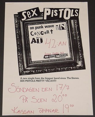 Sex Pistols furor 13x19 Punk Concert Poster Print -  Sweden